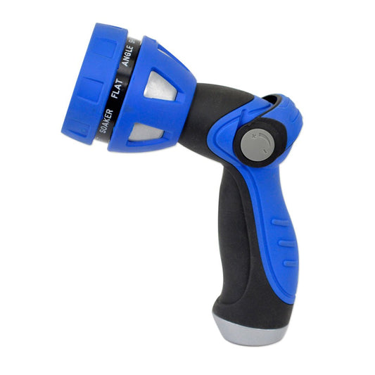 HoseCoil Thumb Lever Nozzle w/Metal Body &amp; Nine Pattern Adjustable Spray Head - Marine Parts OnlyBoat OutfittingHoseCoil