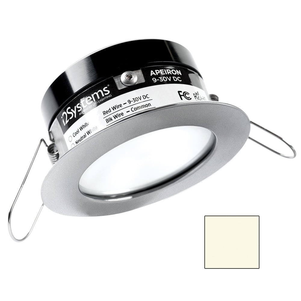 i2Systems Apeiron PRO A503 - 3W Spring Mount Light - Round - Neutral White - Brushed Nickel Finish - Marine Parts OnlyLightingI2Systems Inc