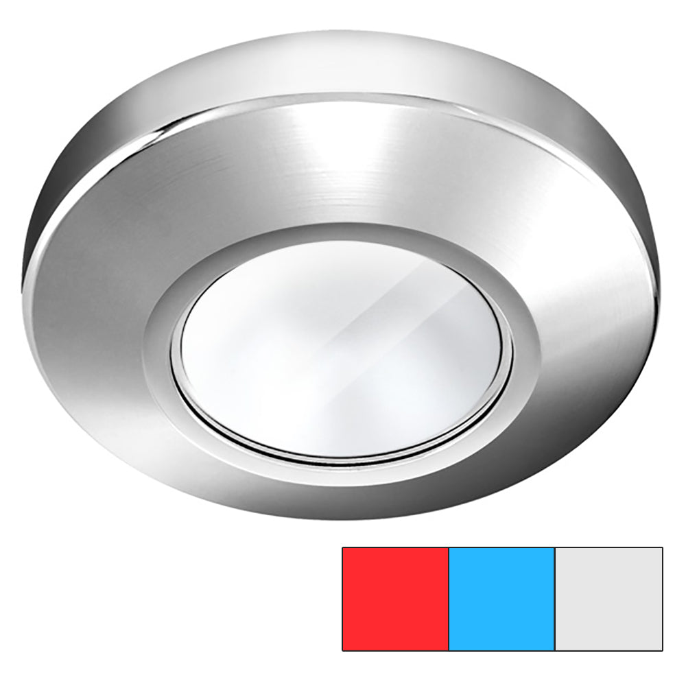 i2Systems Profile P1120 Tri - Light Surface Light - Red, Cool White &amp; Blue - Chrome Finish - Marine Parts OnlyLightingI2Systems Inc