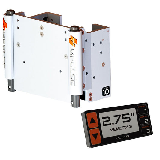 IMPULSE XL 10" Set Back Electric Jack Plate w/Smart Control - White Cerakote - Marine Parts OnlyBoat OutfittingIMPULSE