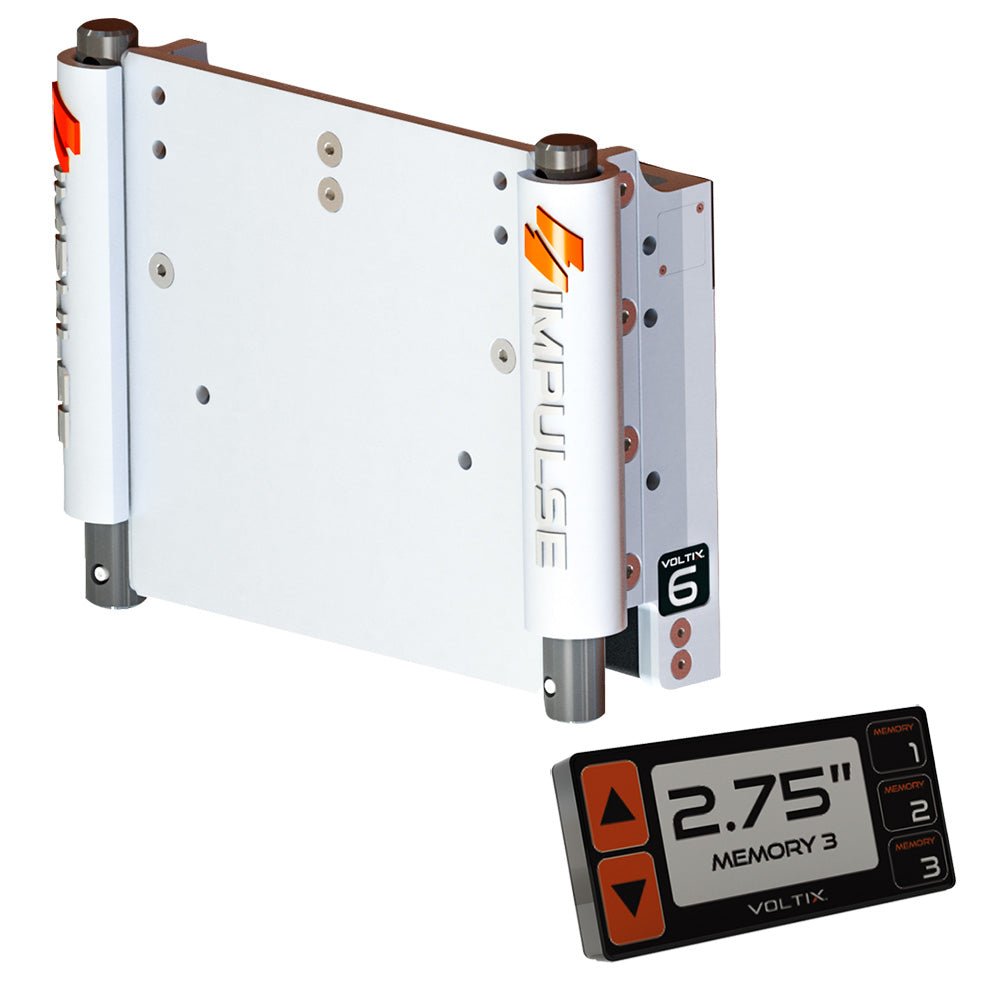 IMPULSE XL 6" Set Back Electric Jack Plate w/Smart Control - White Cerakote - Marine Parts OnlyBoat OutfittingIMPULSE