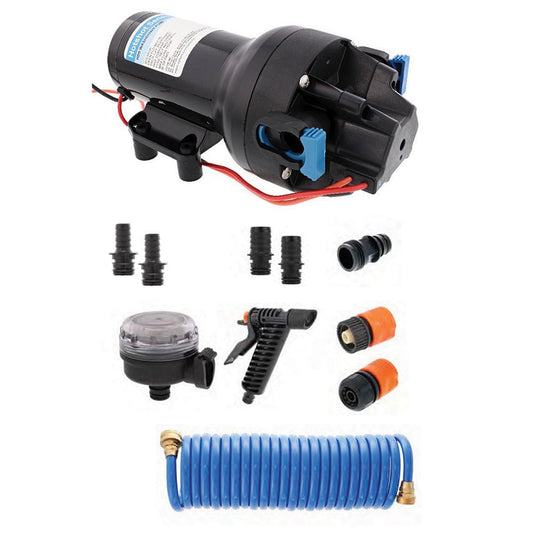 Jabsco HotShot HD5 Heavy Duty Washdown Pump Kit w/25' HoseCoil - 12V - 5GPM - 70PSI - Marine Parts OnlyMarine Plumbing & VentilationJabsco