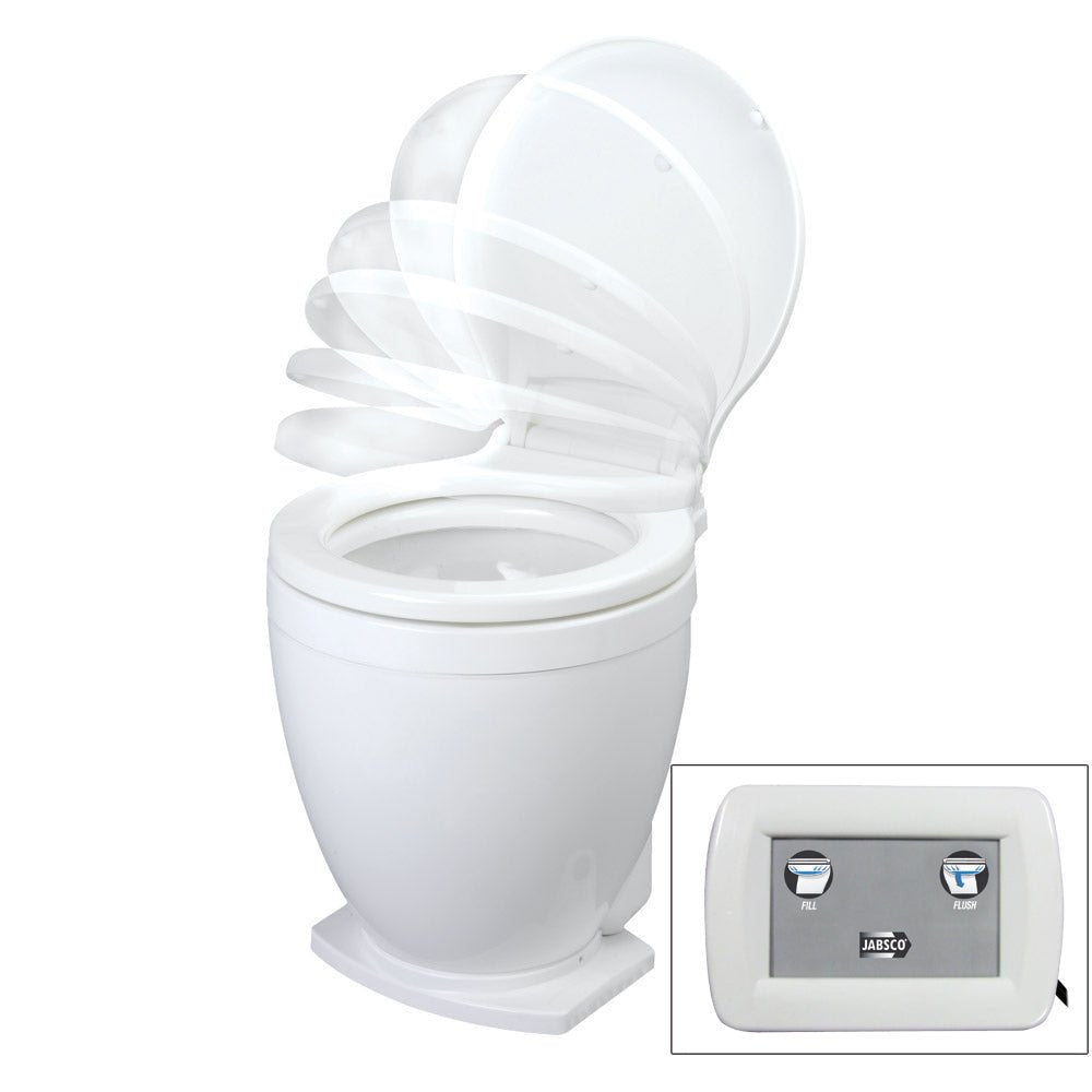 Jabsco Lite Flush Electric 12V Toilet w/Control Panel - Marine Parts OnlyMarine Plumbing & VentilationJabsco