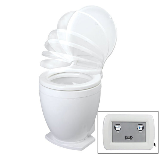 Jabsco Lite Flush Electric 12V Toilet w/Control Panel - Marine Parts OnlyMarine Plumbing & VentilationJabsco