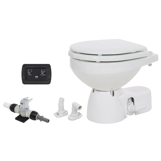 Jabsco Quiet Flush E2 Fresh Water Toilet Compact Bowl - 24V - Soft Close Lid - Marine Parts OnlyMarine Plumbing & VentilationJabsco