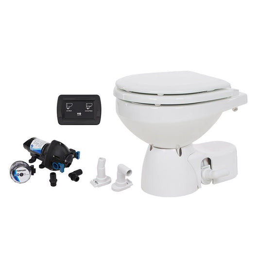 Jabsco Quiet Flush E2 Raw Water Toilet Compact Bowl - 24V - Soft Close Lid - Marine Parts OnlyMarine Plumbing & VentilationJabsco