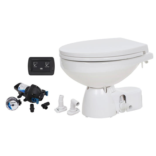 Jabsco Quiet Flush E2 Raw Water Toilet Regular Bowl - 24V &ndash; Soft Close Lid - Marine Parts OnlyMarine Plumbing & VentilationJabsco