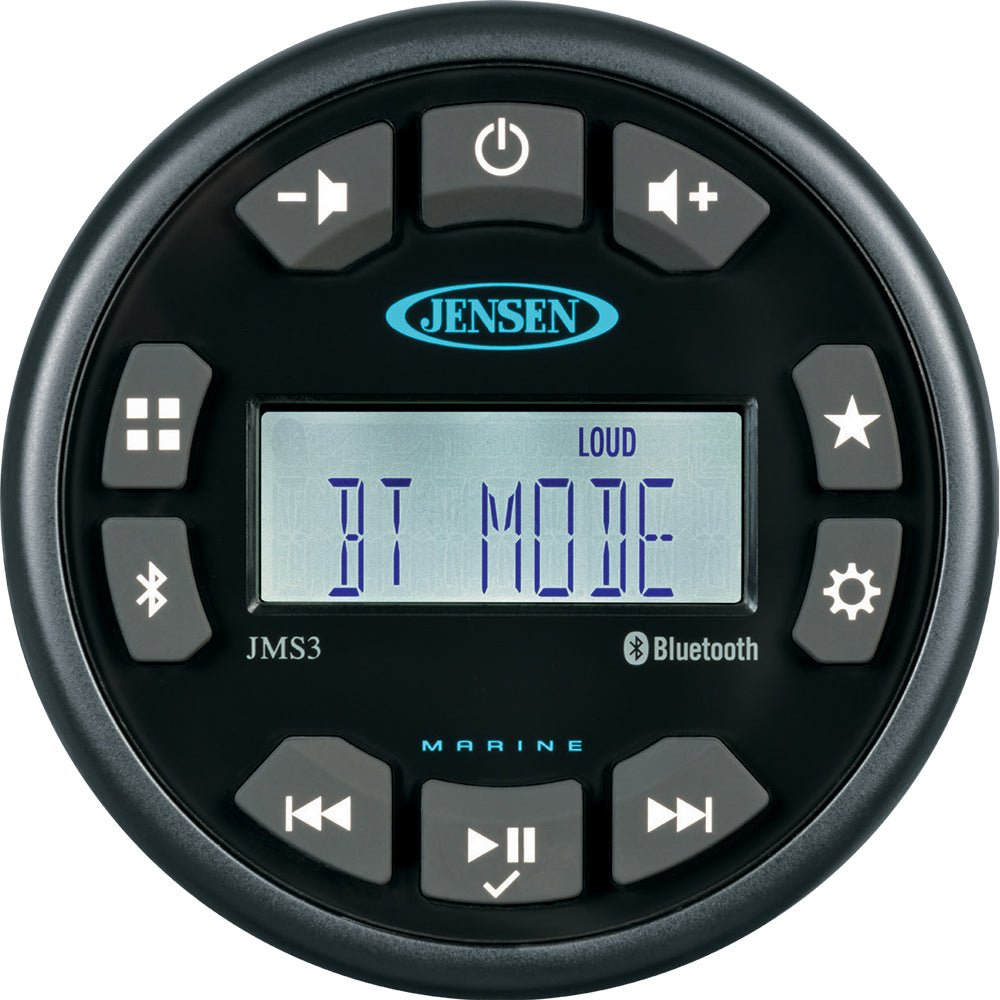 JENSEN JMS3RTL Stereo w/AM/FM/BT - Single Zone - Marine Parts OnlyEntertainmentJENSEN