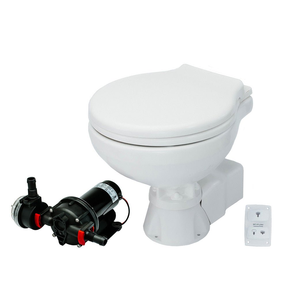 Johnson Pump AquaT Toilet Silent Electric Compact - 12V w/Pump - Marine Parts OnlyMarine Plumbing & VentilationJohnson Pump