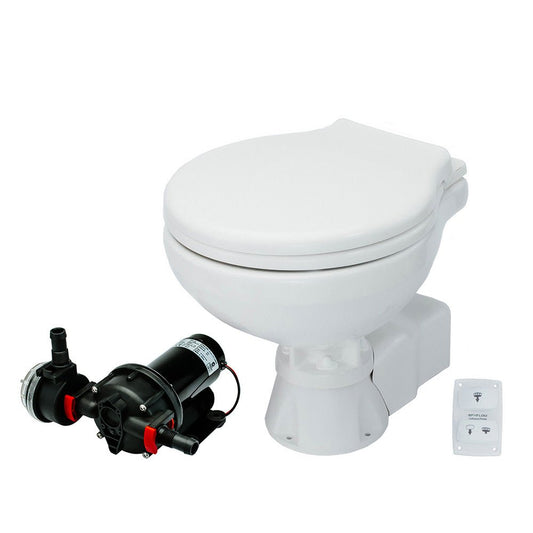 Johnson Pump AquaT Toilet Silent Electric Compact - 12V w/Pump - Marine Parts OnlyMarine Plumbing & VentilationJohnson Pump