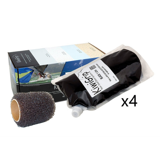 KiwiGrip 4 - 1 Liter Pouches - Black with 4" Roller - Marine Parts OnlyBoat OutfittingKiwiGrip