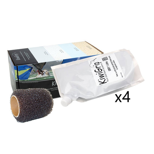 KiwiGrip 4 - 1 Liter Pouches - Grey w/4" Roller - Marine Parts OnlyBoat OutfittingKiwiGrip
