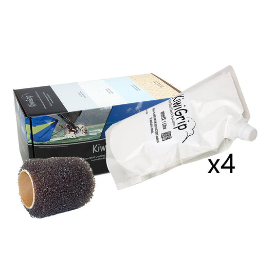 KiwiGrip 4 - 1 Liter Pouches - White w/4" Roller - Marine Parts OnlyBoat OutfittingKiwiGrip