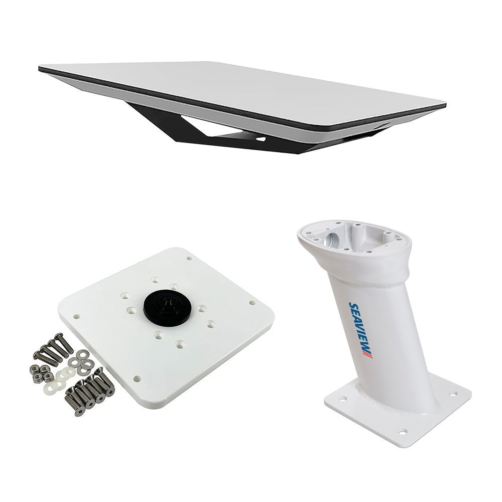KVH Starlink Flat Panel Kit w/10" Seaview Pedestal Mount &amp; ADASTLKA Starlink Top Plate - Marine Parts OnlyEntertainmentKVH