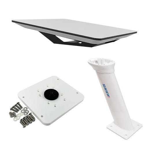 KVH Starlink Flat Panel Kit w/16" Seaview Pedestal Mount &amp; ADASTLKA Starlink Top Plate - Marine Parts OnlyEntertainmentKVH