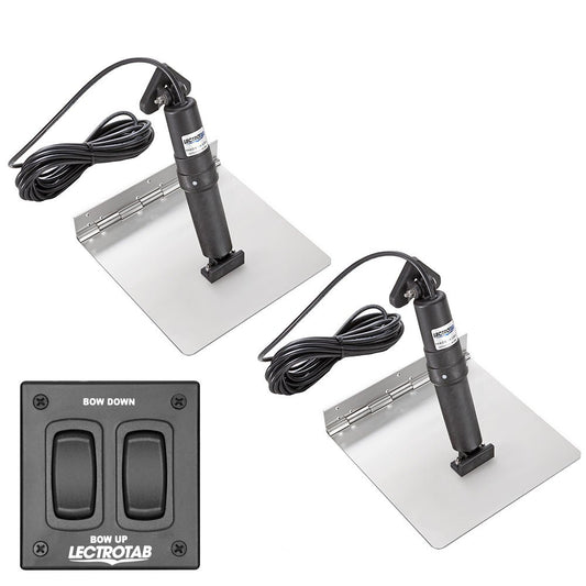 Lectrotab XKA Stainless Steel Trim Tab Kit w/Rocker Switch - 12 x 9 - Marine Parts OnlyBoat OutfittingLectrotab