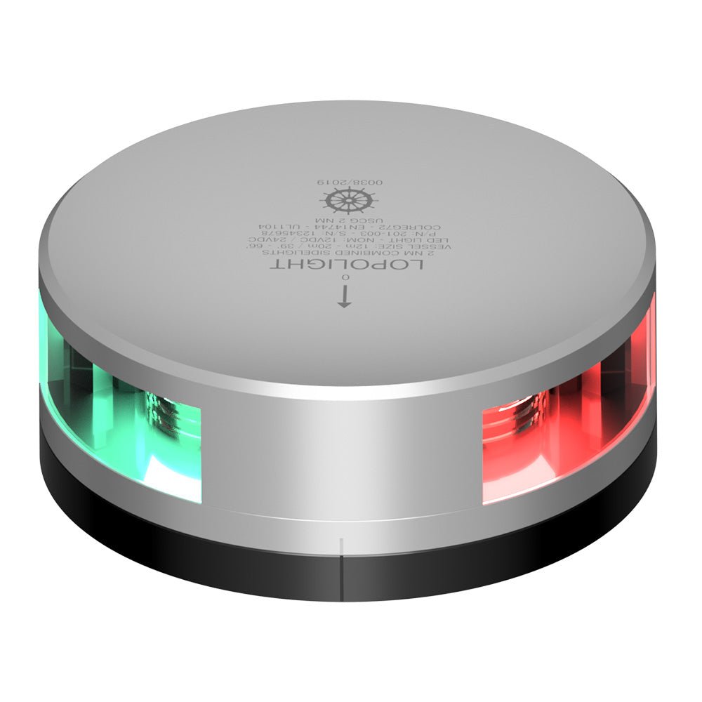 Lopolight Combined Sidelight - 2NM - Silver Housing w/FB Base - Marine Parts OnlyLightingLopolight