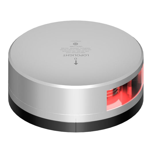 Lopolight Red Port Light - 2NM - Silver Housing w/FB Base - Marine Parts OnlyLightingLopolight