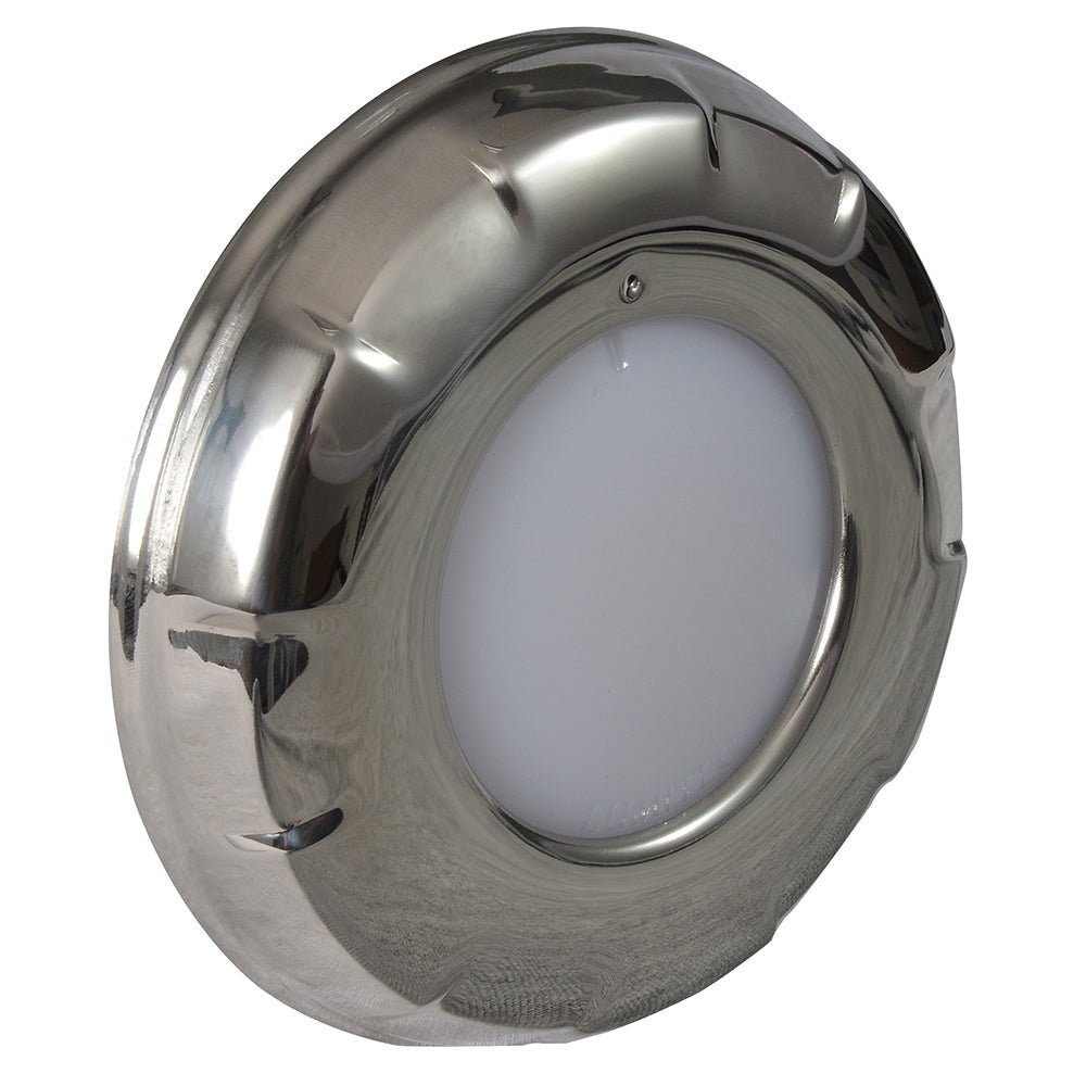 Lumitec Aurora - LED Dome Light - Polished SS Finish - 2 - Color White/Blue Dimming - Marine Parts OnlyLightingLumitec