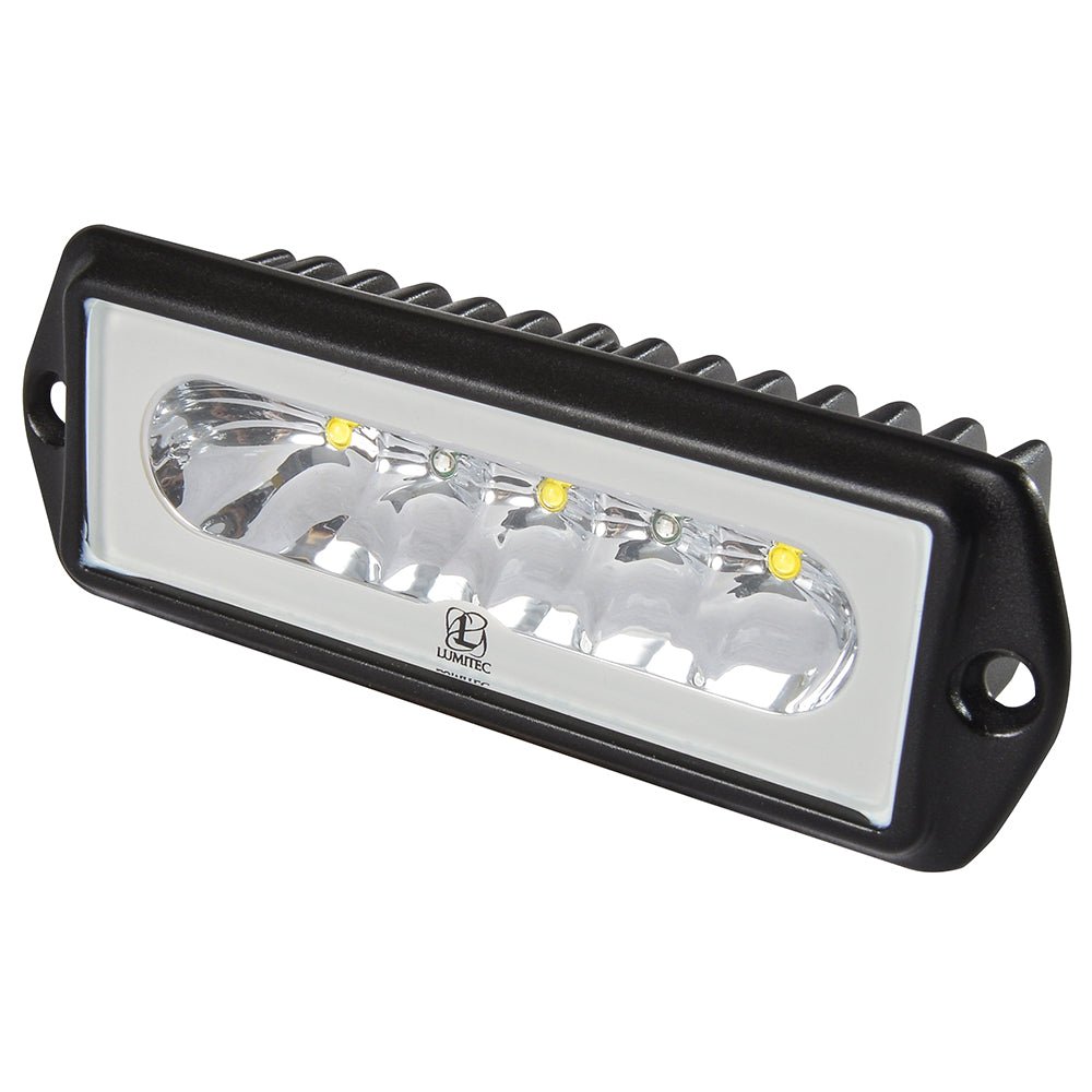 Lumitec Capri2 - Flush Mount LED Flood Light - Black Housing - 2 - Color White/Blue Dimming - Marine Parts OnlyLightingLumitec