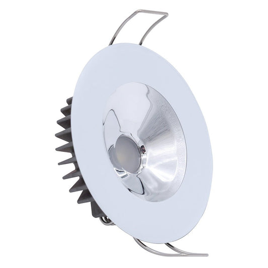 Lumitec Illusion Flush Mount LED Down Light - Spectrum RGBW - Cool White - White Housing - Chrome Reflector - Marine Parts OnlyLightingLumitec