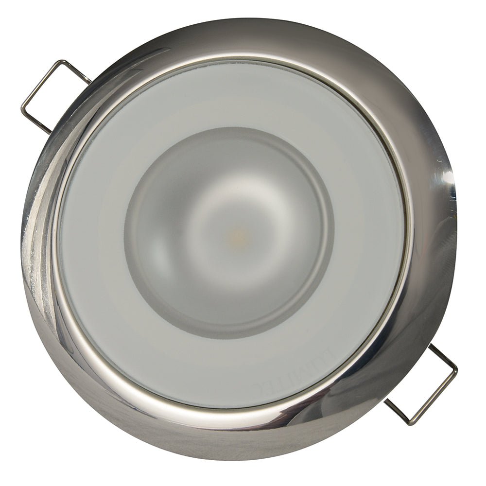 Lumitec Mirage - Flush Mount Down Light - Glass Finish/Polished SS Bezel - 2 - Color White/Blue Dimming - Marine Parts OnlyLightingLumitec