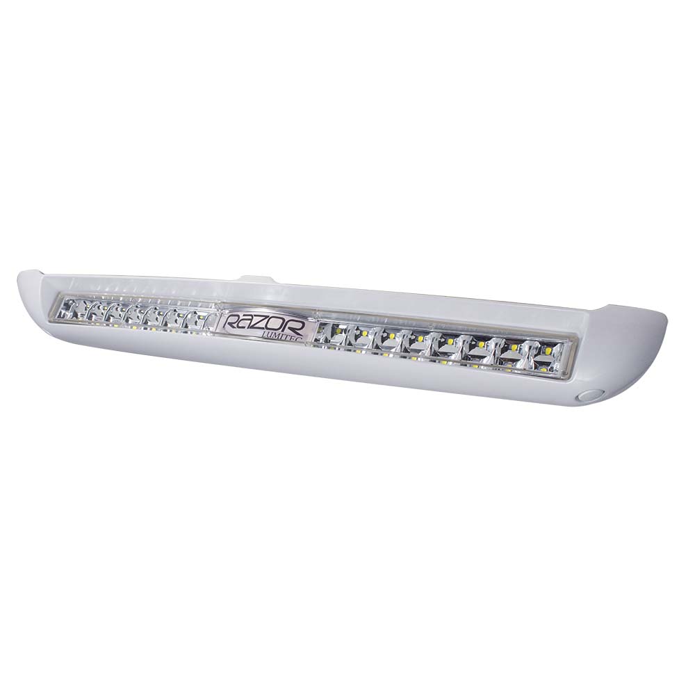 Lumitec Razor Light Bar - Flood - White Housing w/Inverted Logo Flush Mount - Marine Parts OnlyLightingLumitec