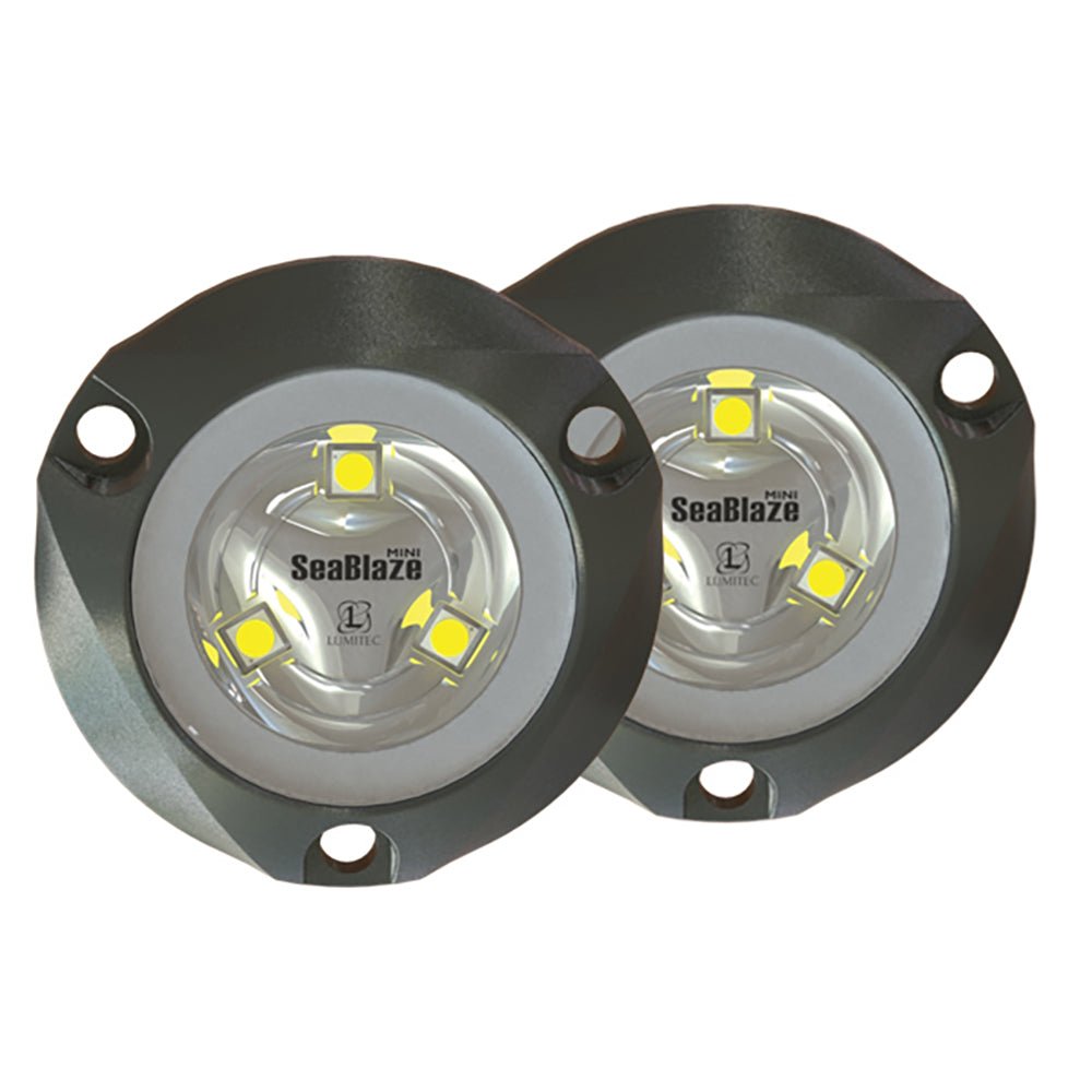 Lumitec SeaBlaze Mini Underwater Light - Pair - Brushed Finish - White Non - Dimming - Marine Parts OnlyLightingLumitec