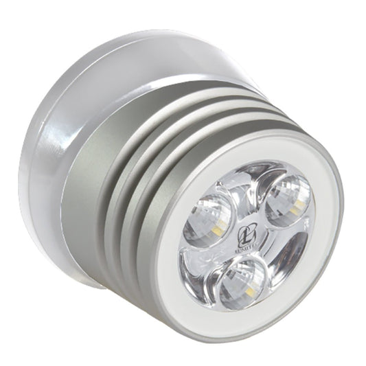 Lumitec Zephyr LED Spreader/Deck Light - Brushed White Base - White Non - Dimming - Marine Parts OnlyLightingLumitec