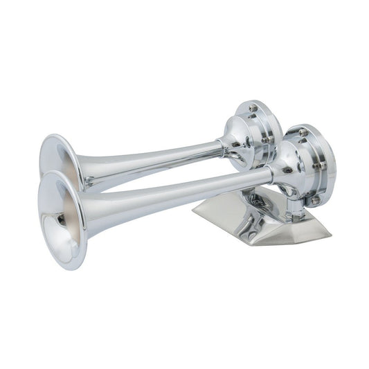 Marinco 12V Chrome Plated Dual Trumpet Mini Air Horn - Marine Parts OnlyBoat OutfittingMarinco