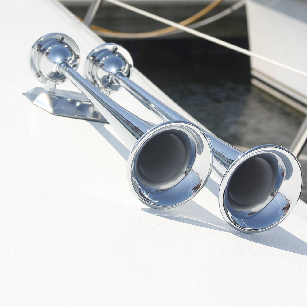 Marinco 24V Chrome Plated Dual Trumpet Air Horn - Marine Parts OnlyBoat OutfittingMarinco