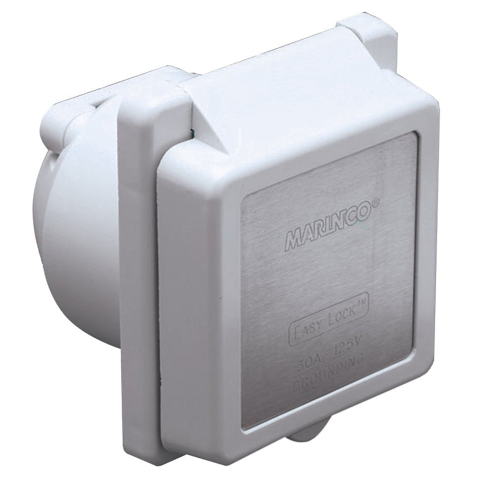 Marinco 301EL - B 30A Power Inlet - White - 125V - Marine Parts OnlyElectricalMarinco