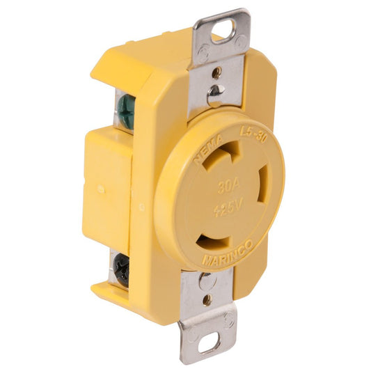 Marinco 305CRR 30A Receptacle - Yellow - 125V - Marine Parts OnlyElectricalMarinco