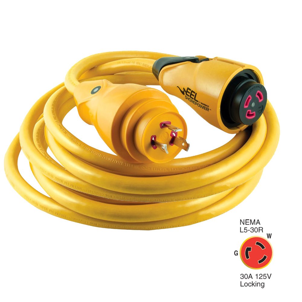Marinco CS30 - 50 EEL 30A 125V Shore Power Cordset - 50' - Yellow - Marine Parts OnlyElectricalMarinco