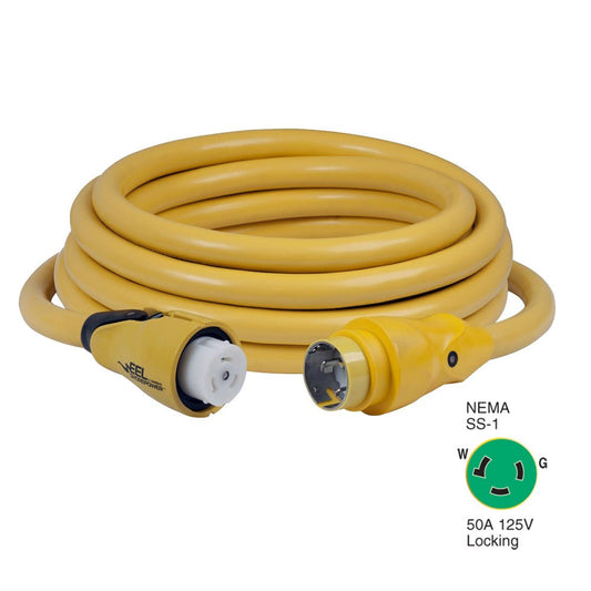 Marinco CS503 - 25 EEL 50A 125V Shore Power Cordset - 25' - Yellow - Marine Parts OnlyElectricalMarinco