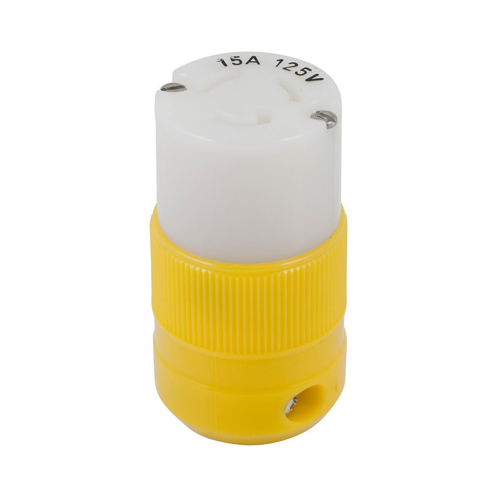 Marinco Locking Connector - 15A, 125V - Yellow - Marine Parts OnlyElectricalMarinco