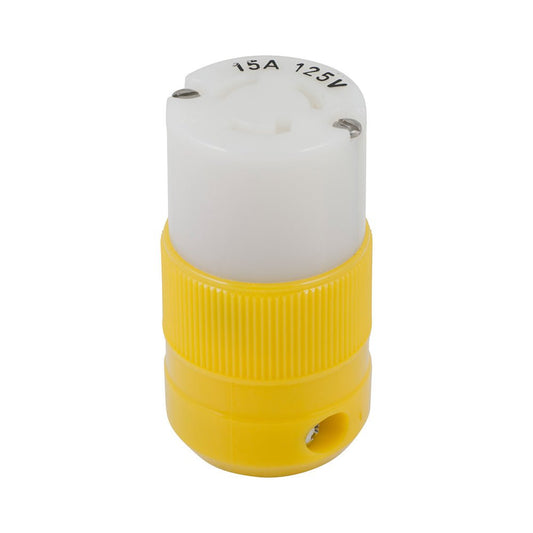 Marinco Locking Connector - 15A, 125V - Yellow - Marine Parts OnlyElectricalMarinco