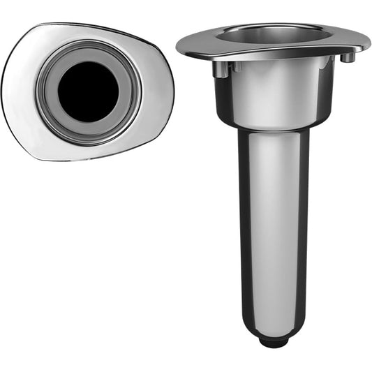 Mate Series Elite Screwless Stainless Steel 0&deg; Rod &amp; Cup Holder - Drain - Oval Top - Marine Parts OnlyHunting & FishingMate Series