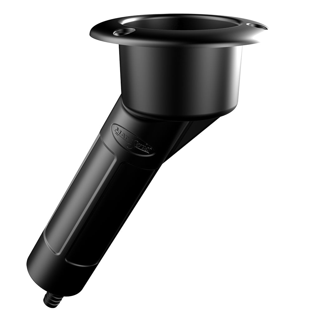 Mate Series Plastic 30&deg; Rod &amp; Cup Holder - Drain - Round Top - Black - Marine Parts OnlyHunting & FishingMate Series