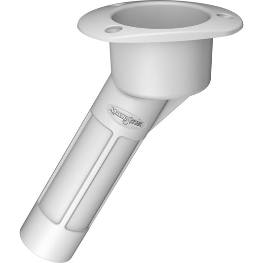Mate Series Plastic 30&deg; Rod &amp; Cup Holder - Open - Oval Top - White - Marine Parts OnlyHunting & FishingMate Series