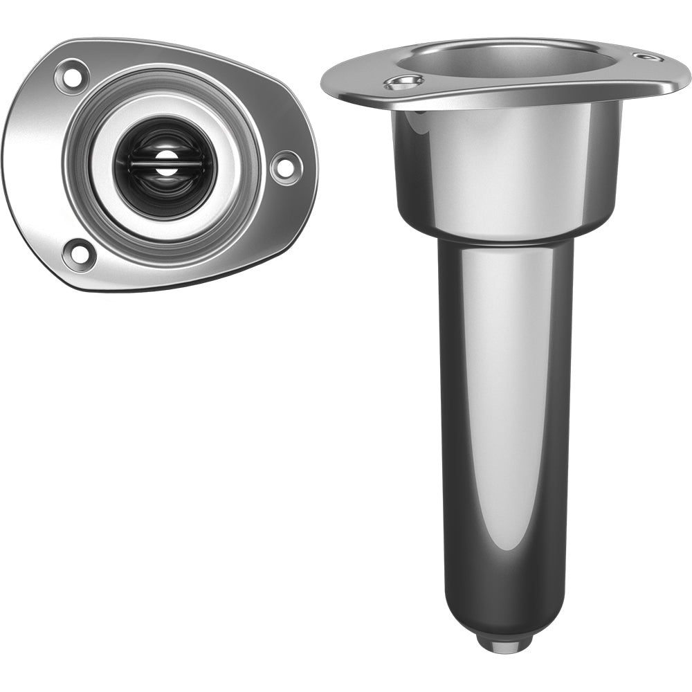 Mate Series Stainless Steel 0&deg; Rod &amp; Cup Holder - Drain - Oval Top - Marine Parts OnlyHunting & FishingMate Series