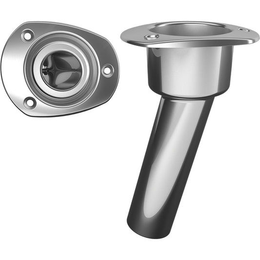 Mate Series Stainless Steel 15&deg; Rod &amp; Cup Holder - Open - Oval Top - Marine Parts OnlyHunting & FishingMate Series