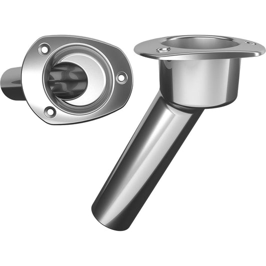 Mate Series Stainless Steel 30&deg; Rod &amp; Cup Holder - Open - Oval Top - Marine Parts OnlyHunting & FishingMate Series