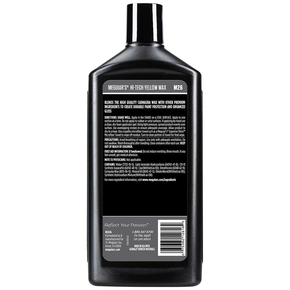 Meguiar's Hi - Tech Yellow Wax - 16oz - Marine Parts OnlyAutomotive/RVMeguiar's