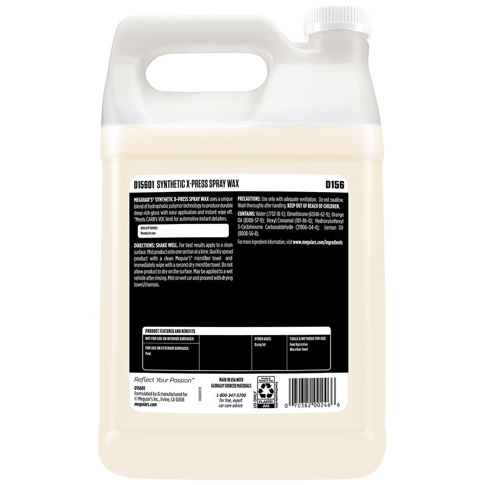 Meguiar's Synthetic X - Press Spray Wax - 1 Gallon - Marine Parts OnlyAutomotive/RVMeguiar's