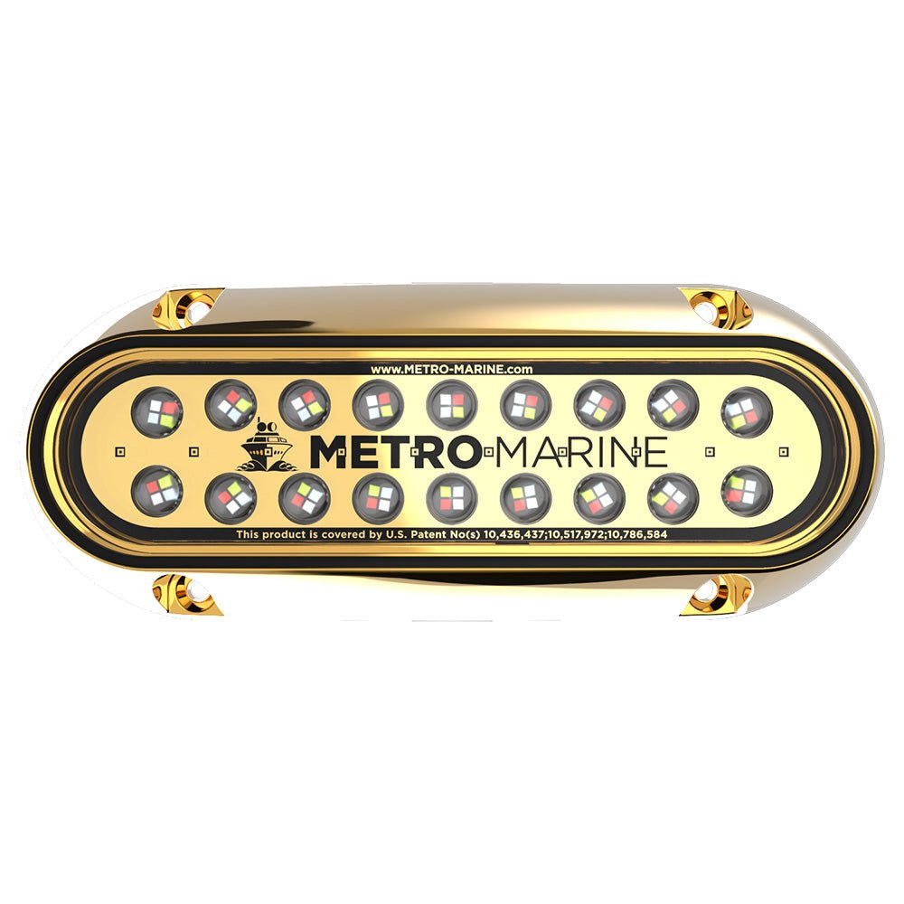 Metro Marine High - Output Elongated Underwater Light w/Intelligent Full Spectrum LED&39;s - RGBW, 90&deg; Beam - Marine Parts OnlyLightingMetro Marine