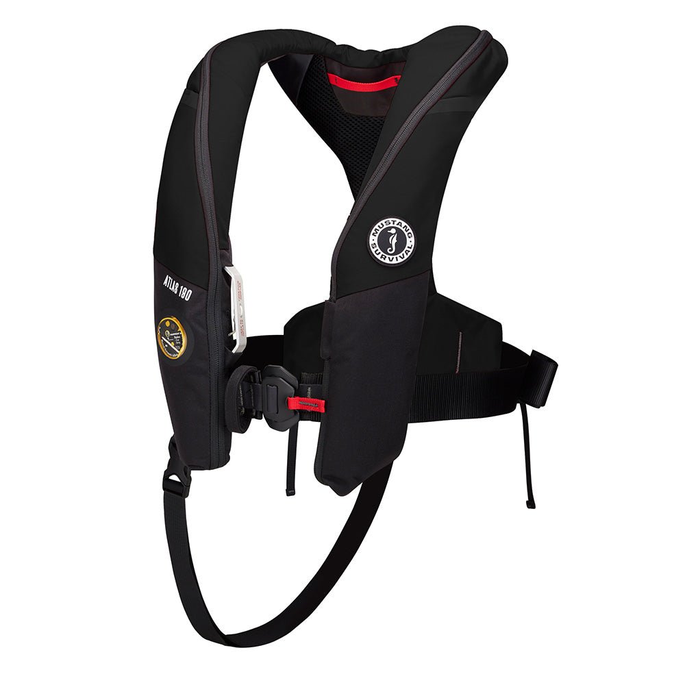 Mustang Atlas 190 DLX Open Ocean Inflatable PFD - Black - Marine Parts OnlyMarine SafetyMustang Survival