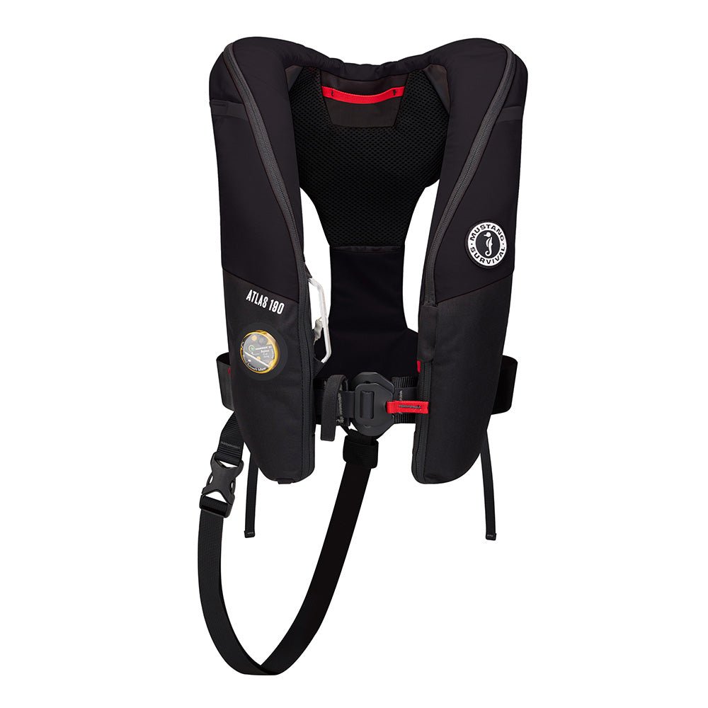 Mustang Atlas 190 DLX Open Ocean Inflatable PFD - Black - Marine Parts OnlyMarine SafetyMustang Survival