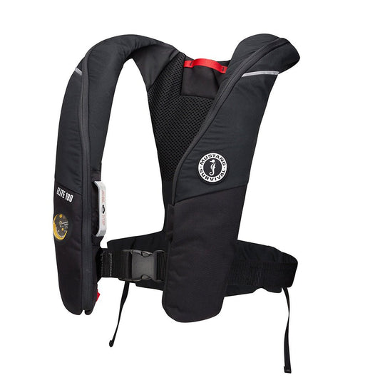 Mustang Elite 190 Offshore Inflatable PFD - Black - Marine Parts OnlyMarine SafetyMustang Survival