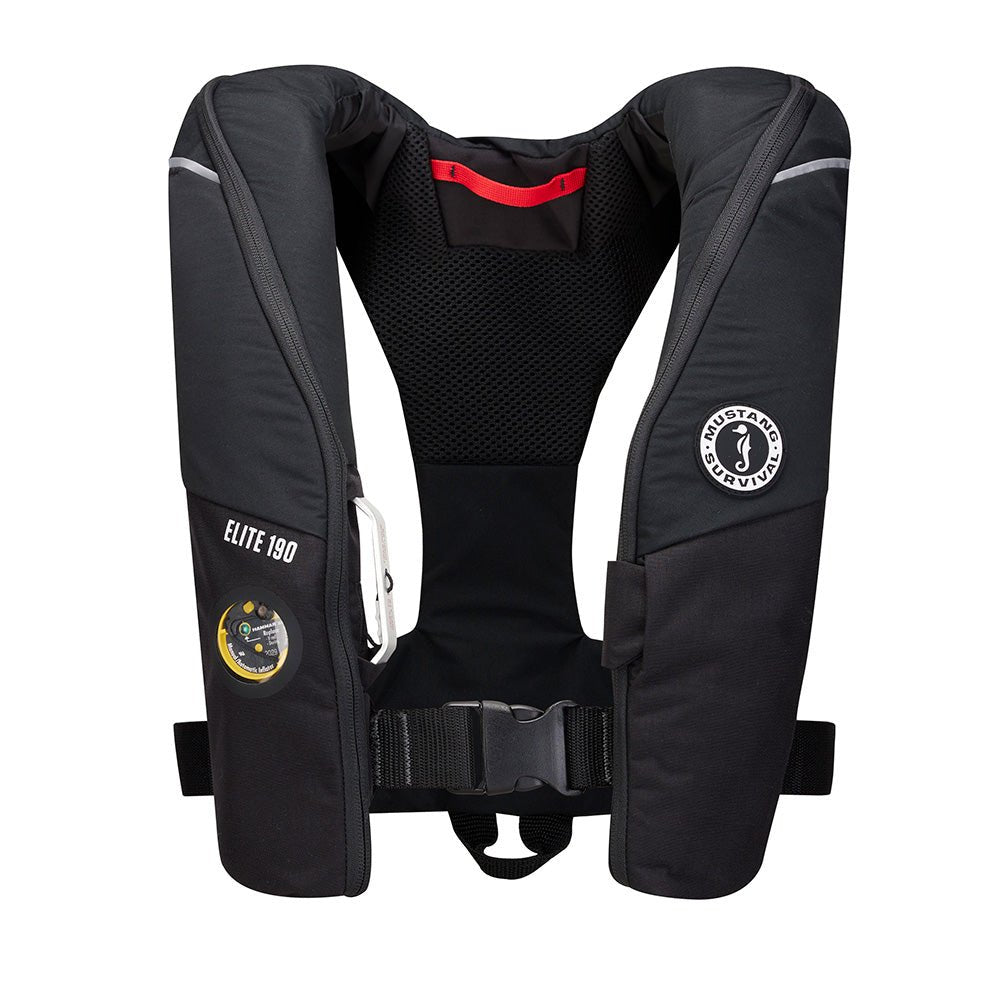 Mustang Elite 190 Offshore Inflatable PFD - Black - Marine Parts OnlyMarine SafetyMustang Survival